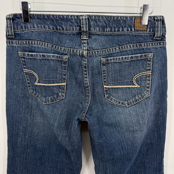 American Eagle Size 8 Favorite Boyfriend Jeans Bootcut Low Rise Denim 32" x 30" - Picture 6 of 9